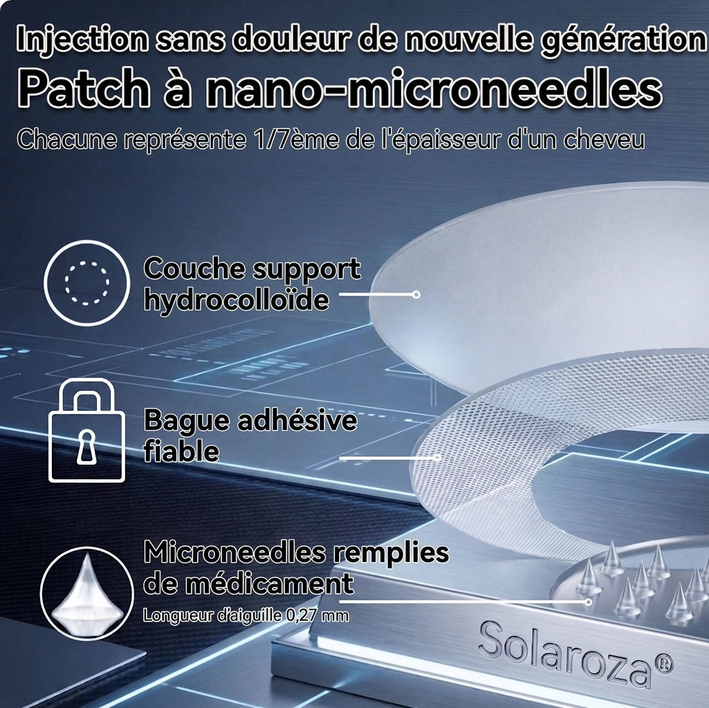 Certifié CE & Certifié BPF | 👑Patch avancé à nano-micro-aiguilles 15-EN-1 Solaroza® au Moringa & Berbérine | Prouvé scientifiquement | Formule 10-en-1 | Résultats en 5 jours 🌿